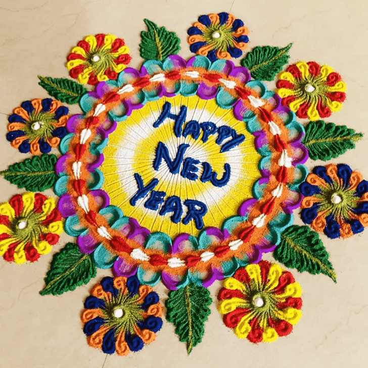 Splendid New Year Rangoli
