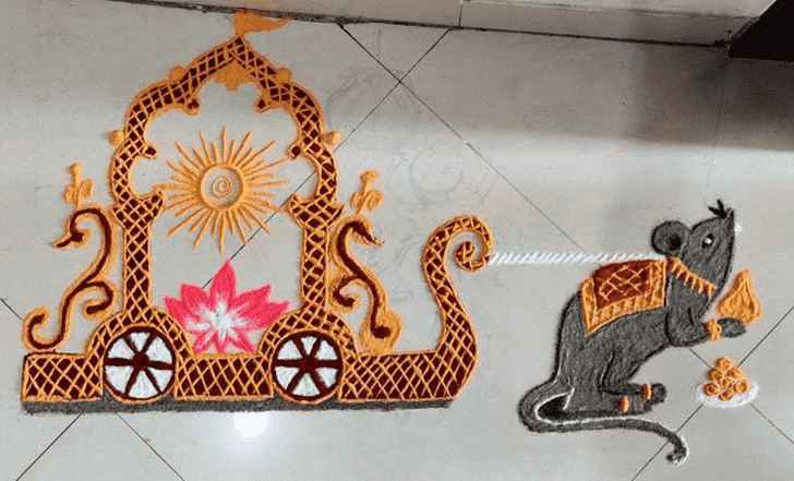 Alluring Rat Rangoli