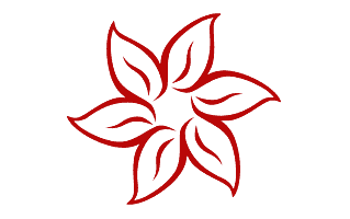 Red and White Rangoli Design