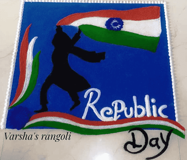 Dazzling Republic Day Rangoli