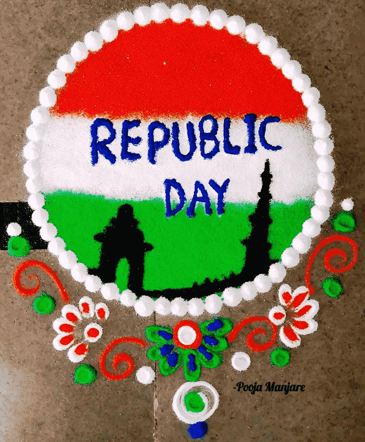 Ideal Republic Day Rangoli