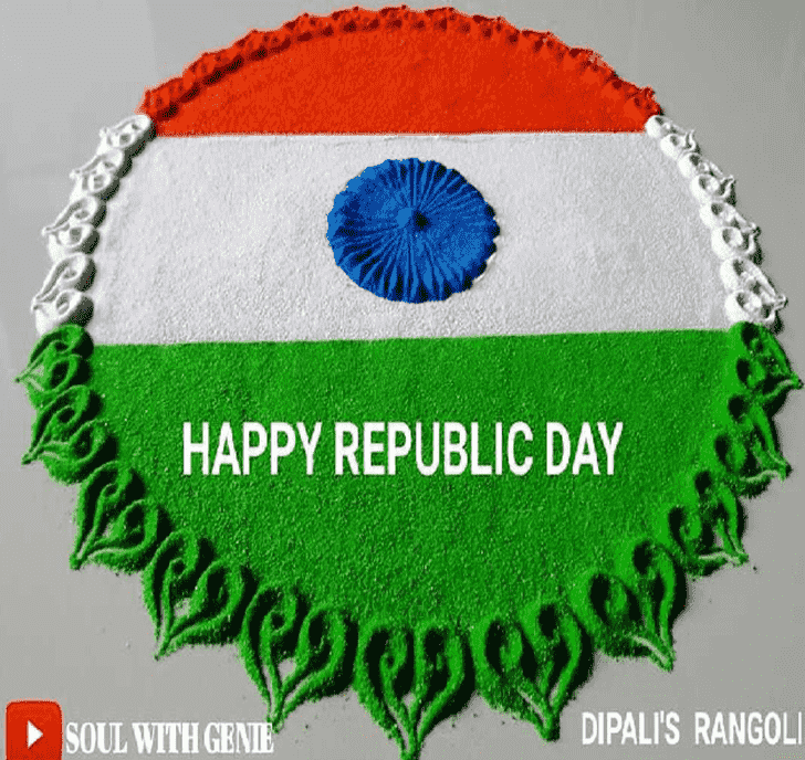 Mesmeric Republic Day Rangoli