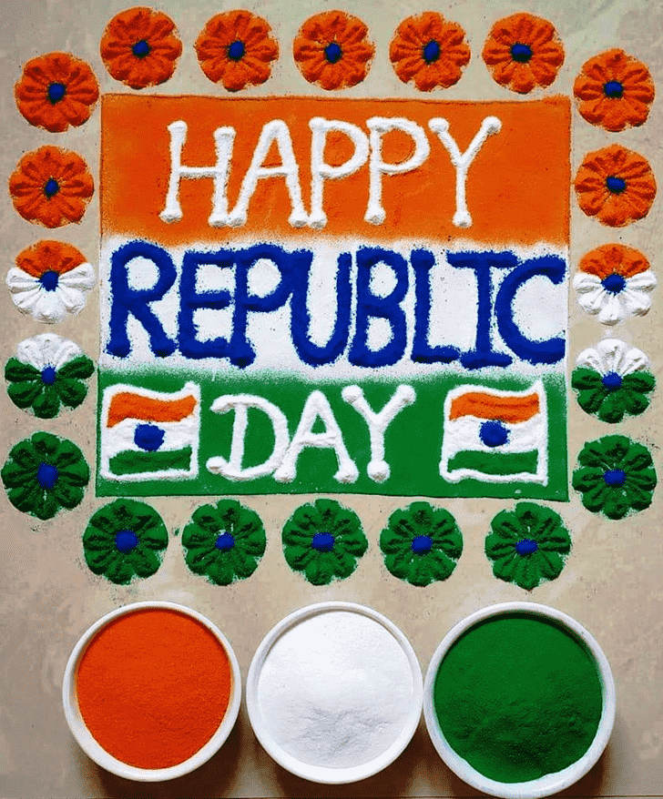 Refined Republic Day Rangoli