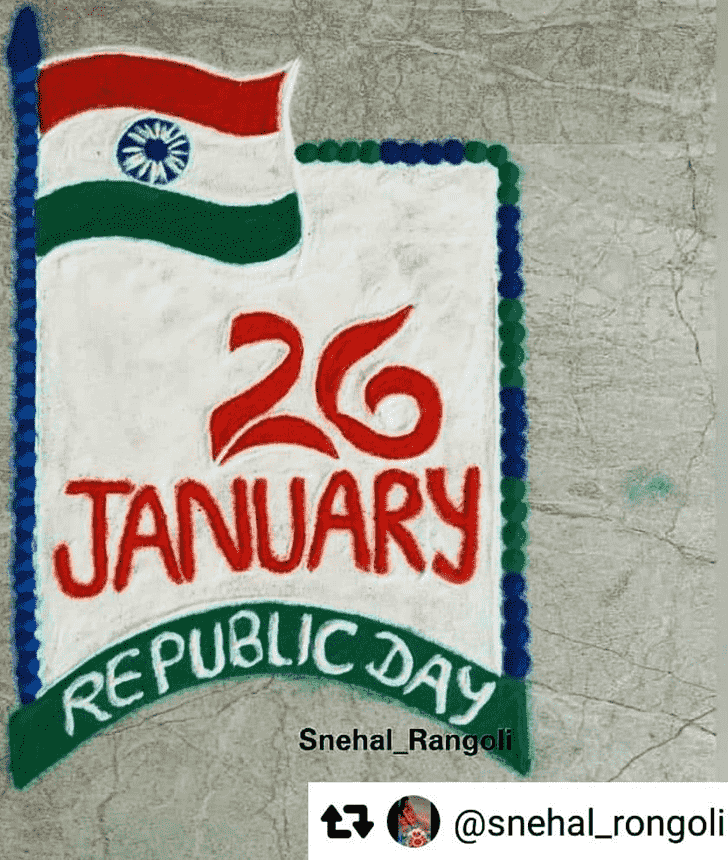 Resplendent Republic Day Rangoli