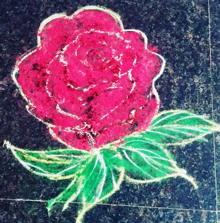 Gorgeous Rose Rangoli