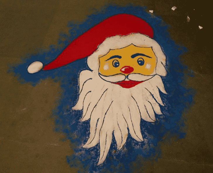 Comely Santa Claus Rangoli