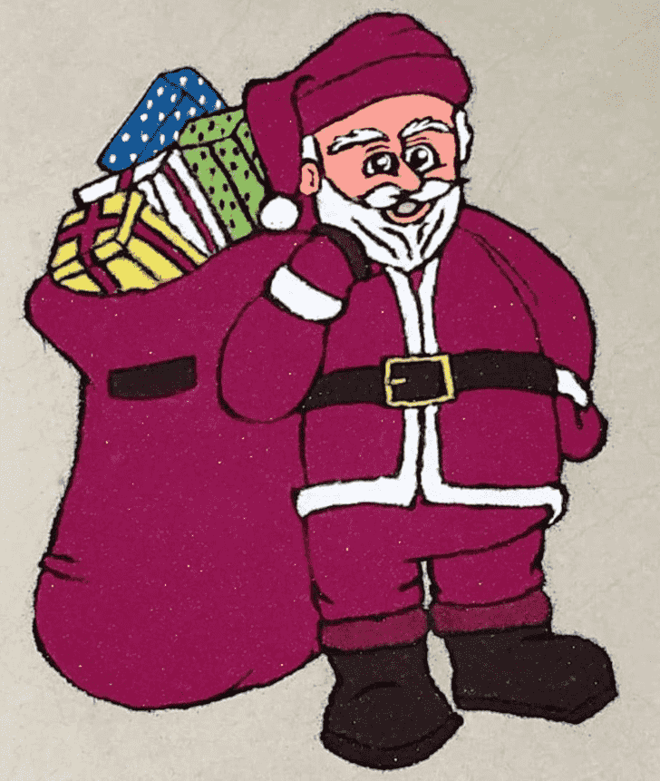 Hard Santa Claus Rangoli
