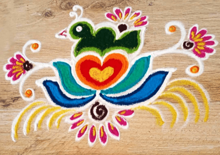 Comely Sauth Indian Rangoli