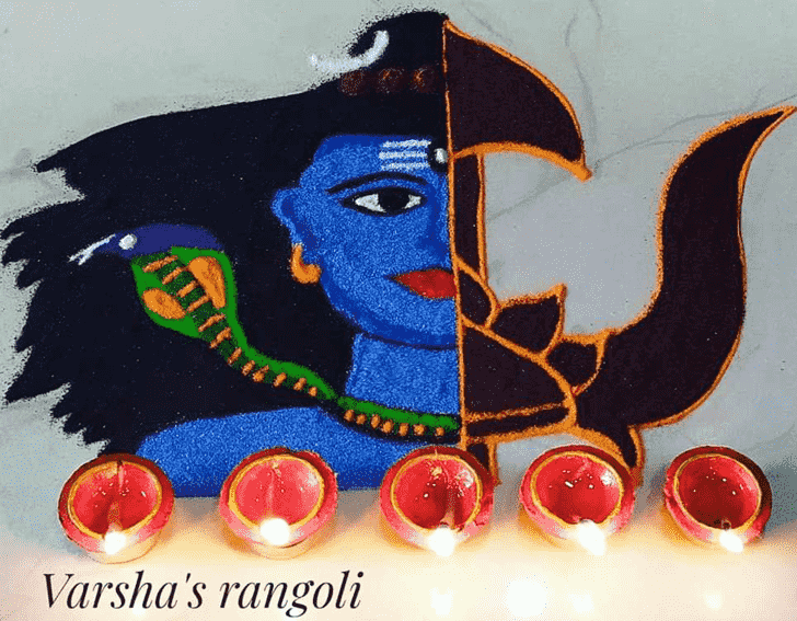 Fair Shiva Rangoli