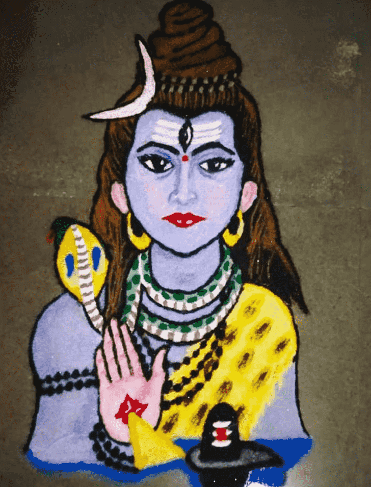 Shapely Shiva Rangoli