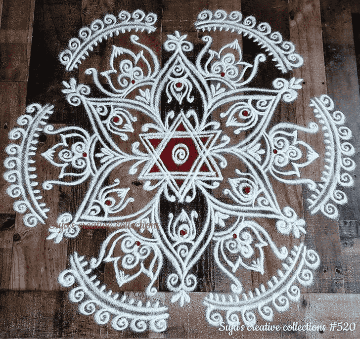 Beauteous Swaminarayan Jayanti Rangoli