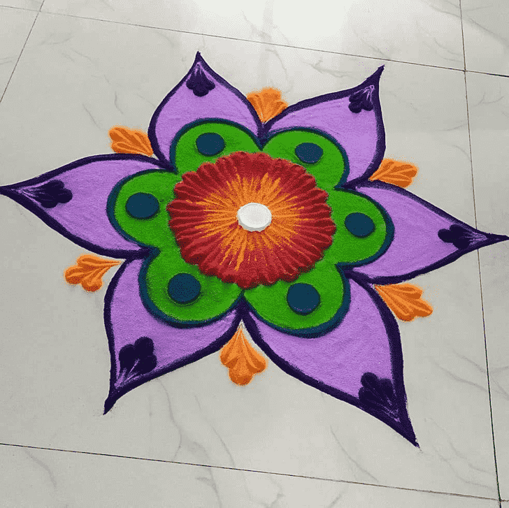 Swaminarayan Jayanti Rangoli Design