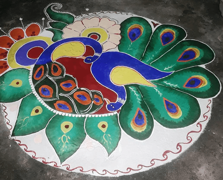 Angelic Water Paint  Rangoli