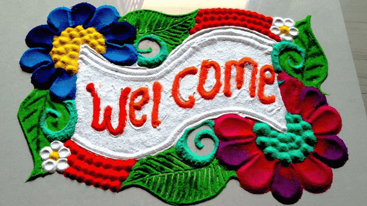 Mesmeric Welcome Rangoli