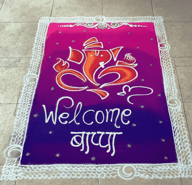 Stunning Welcome Rangoli
