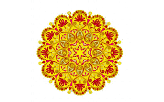 Yellow Rangoli Design